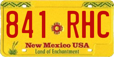 NM license plate 841RHC