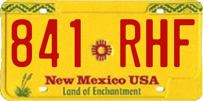 NM license plate 841RHF