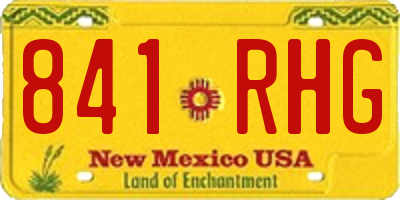 NM license plate 841RHG