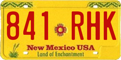 NM license plate 841RHK