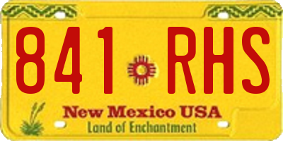 NM license plate 841RHS
