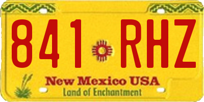 NM license plate 841RHZ