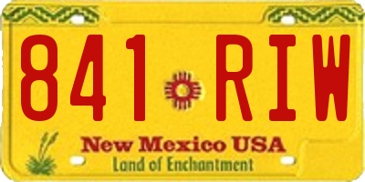 NM license plate 841RIW