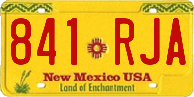 NM license plate 841RJA