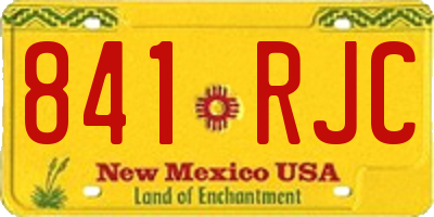 NM license plate 841RJC