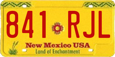 NM license plate 841RJL