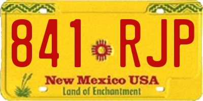 NM license plate 841RJP