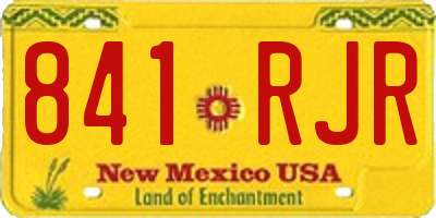 NM license plate 841RJR