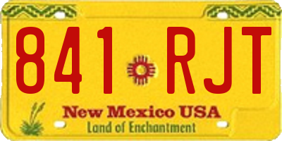 NM license plate 841RJT