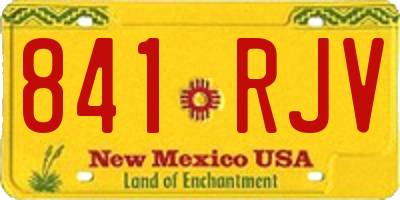 NM license plate 841RJV