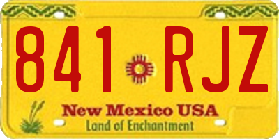 NM license plate 841RJZ