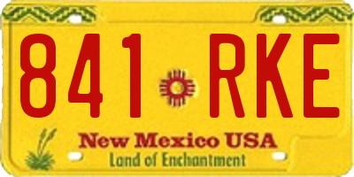 NM license plate 841RKE