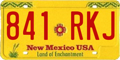 NM license plate 841RKJ