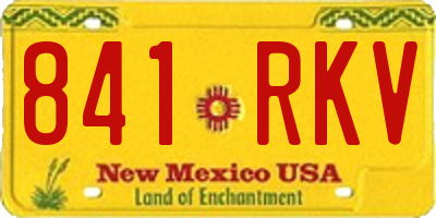 NM license plate 841RKV