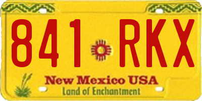 NM license plate 841RKX