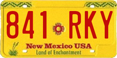 NM license plate 841RKY