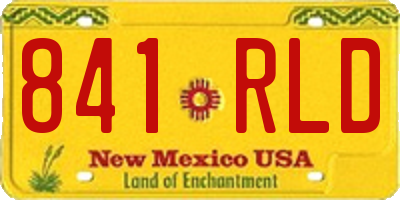 NM license plate 841RLD
