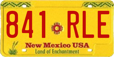 NM license plate 841RLE