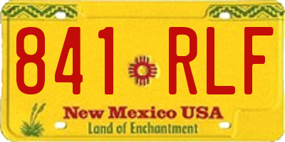 NM license plate 841RLF