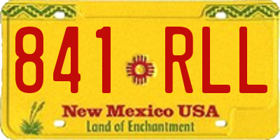 NM license plate 841RLL