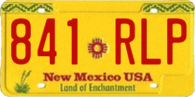 NM license plate 841RLP