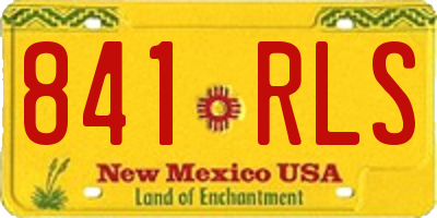 NM license plate 841RLS