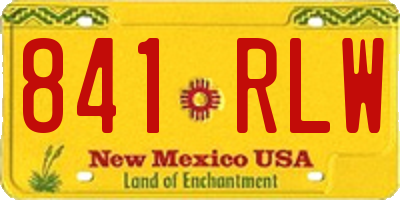 NM license plate 841RLW