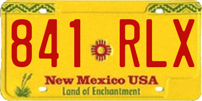 NM license plate 841RLX