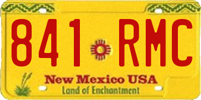 NM license plate 841RMC