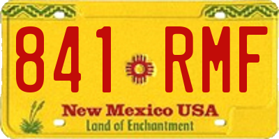 NM license plate 841RMF