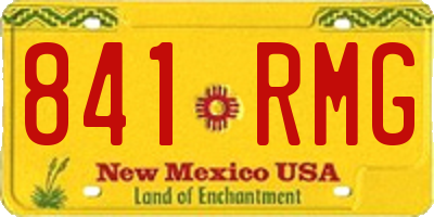 NM license plate 841RMG
