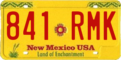 NM license plate 841RMK