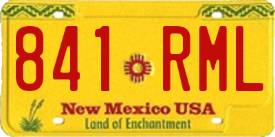 NM license plate 841RML