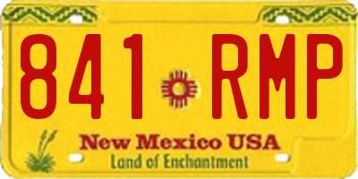NM license plate 841RMP