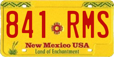 NM license plate 841RMS