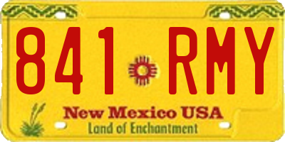 NM license plate 841RMY