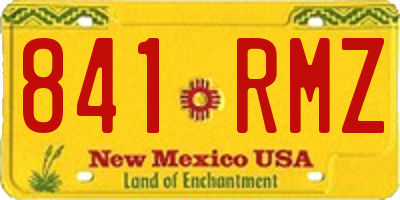 NM license plate 841RMZ