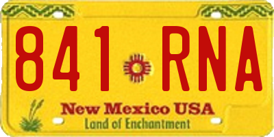 NM license plate 841RNA