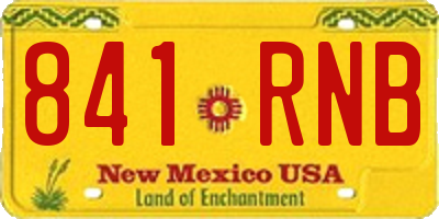 NM license plate 841RNB