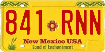 NM license plate 841RNN