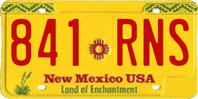 NM license plate 841RNS