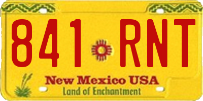 NM license plate 841RNT