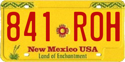 NM license plate 841ROH