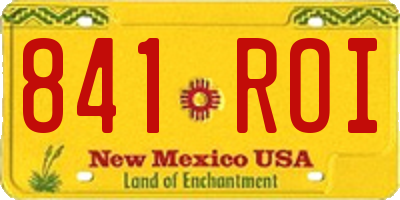NM license plate 841ROI