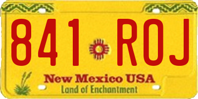 NM license plate 841ROJ