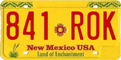 NM license plate 841ROK
