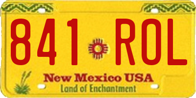 NM license plate 841ROL