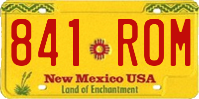 NM license plate 841ROM