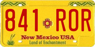 NM license plate 841ROR