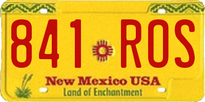NM license plate 841ROS